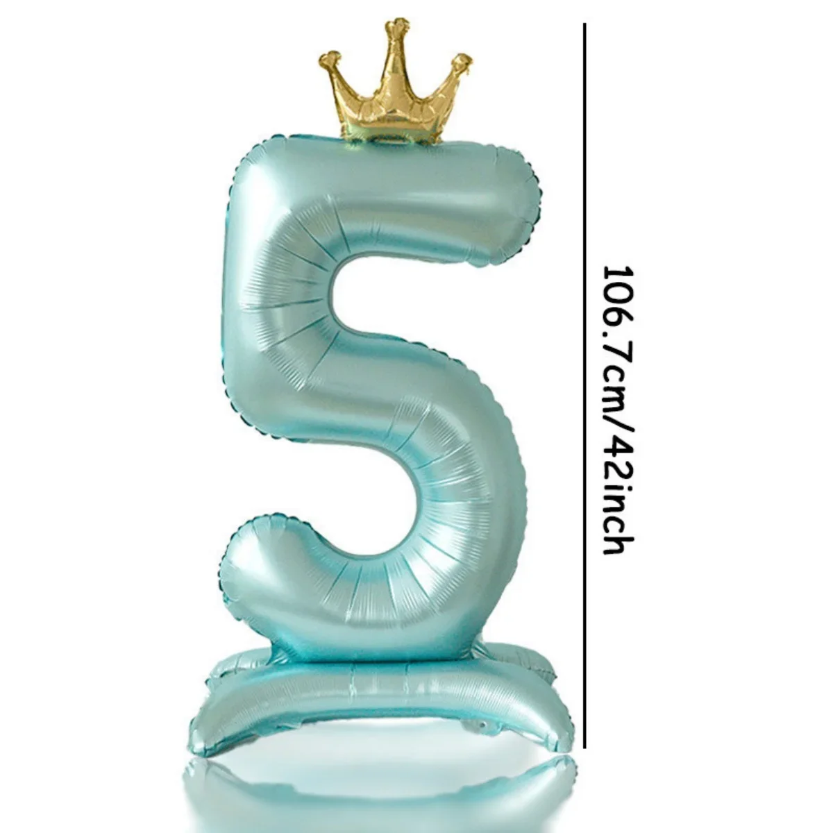 42 Zoll 0-9 Blaue Kronen-Zahlenballons Prinzessinnen-Thema Happy Birthday Party Kinder Erwachsene Deko Baby Shower Globos Jubiläums-Dekoration
