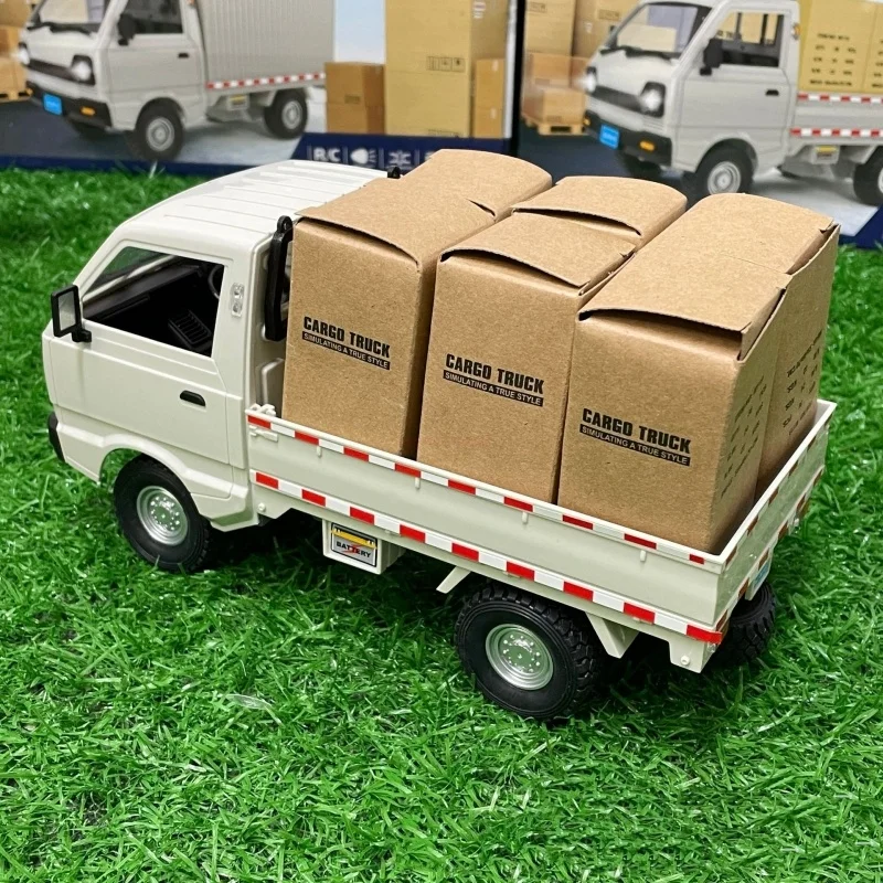 Camion d'escalade de dérive de simulation de voiture RC pour enfants, lumière LED, cargaison de transport, télécommande, jouets électriques, cadeau, 1:10, 1:16, Wpl D12