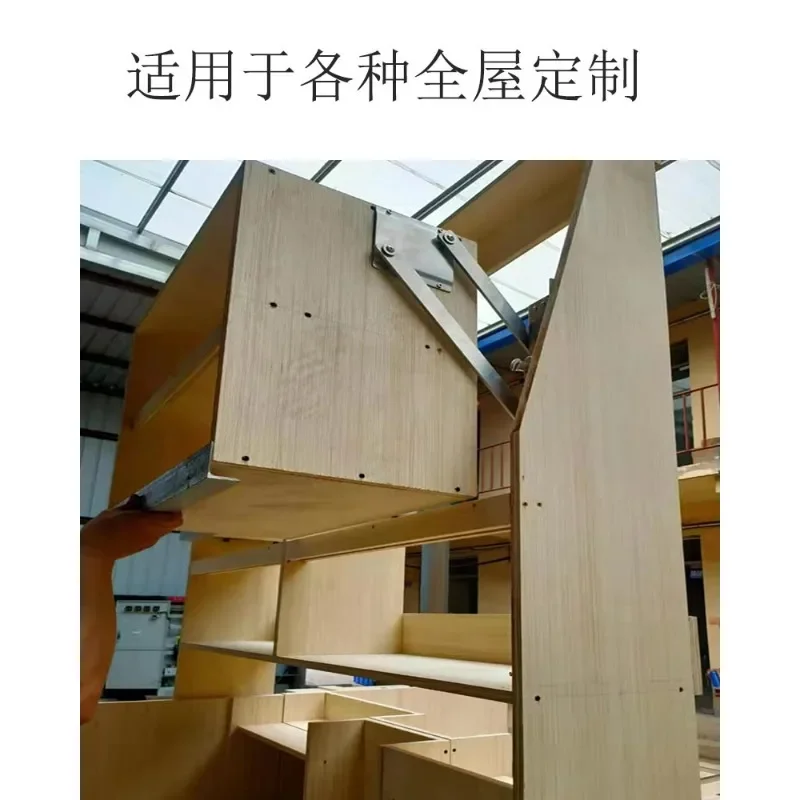 소프트 클로즈 댐핑 기능이 있는 풀다운 캐비닛 바스켓 시스템, 상부 주방 수납용 접이식 향신료 및 식료품 정리함