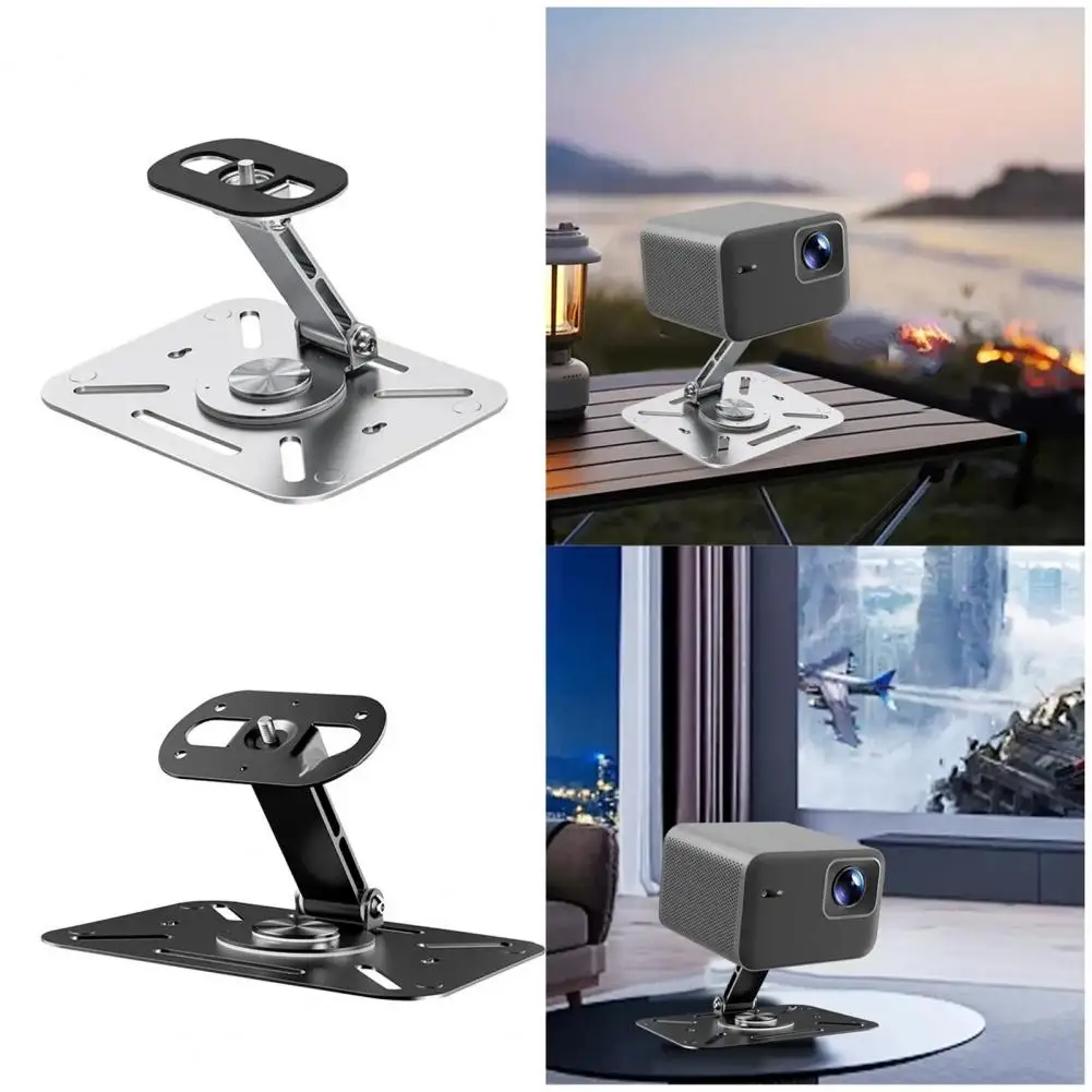 Aluminum Alloy metal Projector Stand Heavy Duty Portable 3-in-1 Desk Wall Ceiling Mount Projector Holder with 1/4-Inch Thread