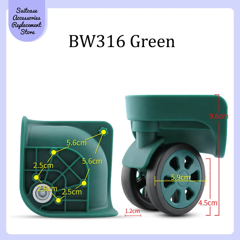 Geschikt voor MUSIC TRAVELS BW316 Universele wieltrolleywielvervangingsaccessoires Roller Travel Case Quiet Wear Pulley