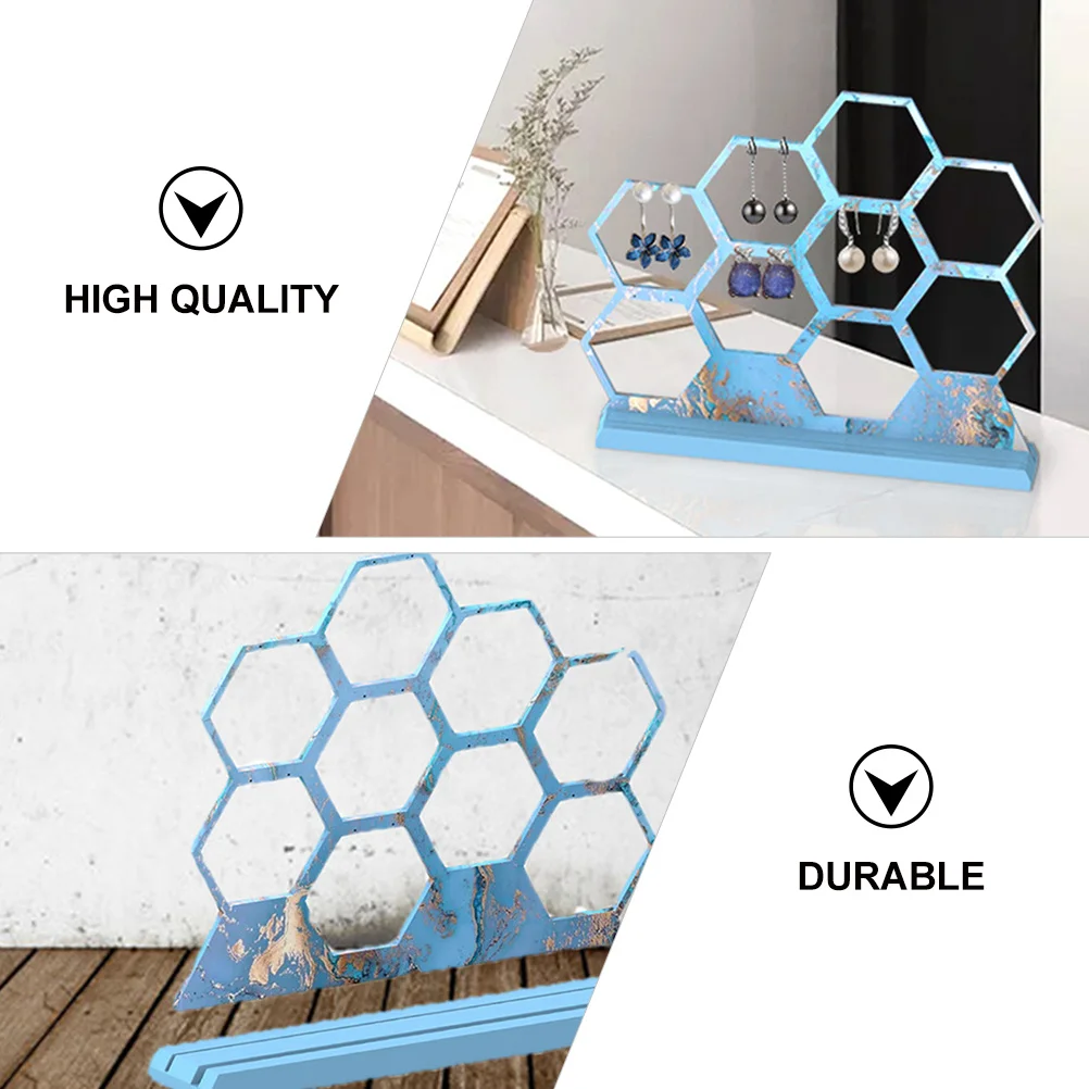 1Set Manual Mold Hexagon Earring Holder Durable Tear Resistant Easy to Clean and Store for DIY Enthusiasts Earring Rack Mold