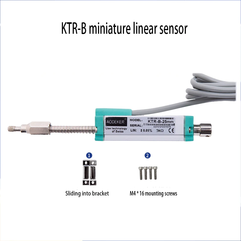 

Micro linear displacement sensor KTR-B anti-interference self resetting distance measuring electronic ruler