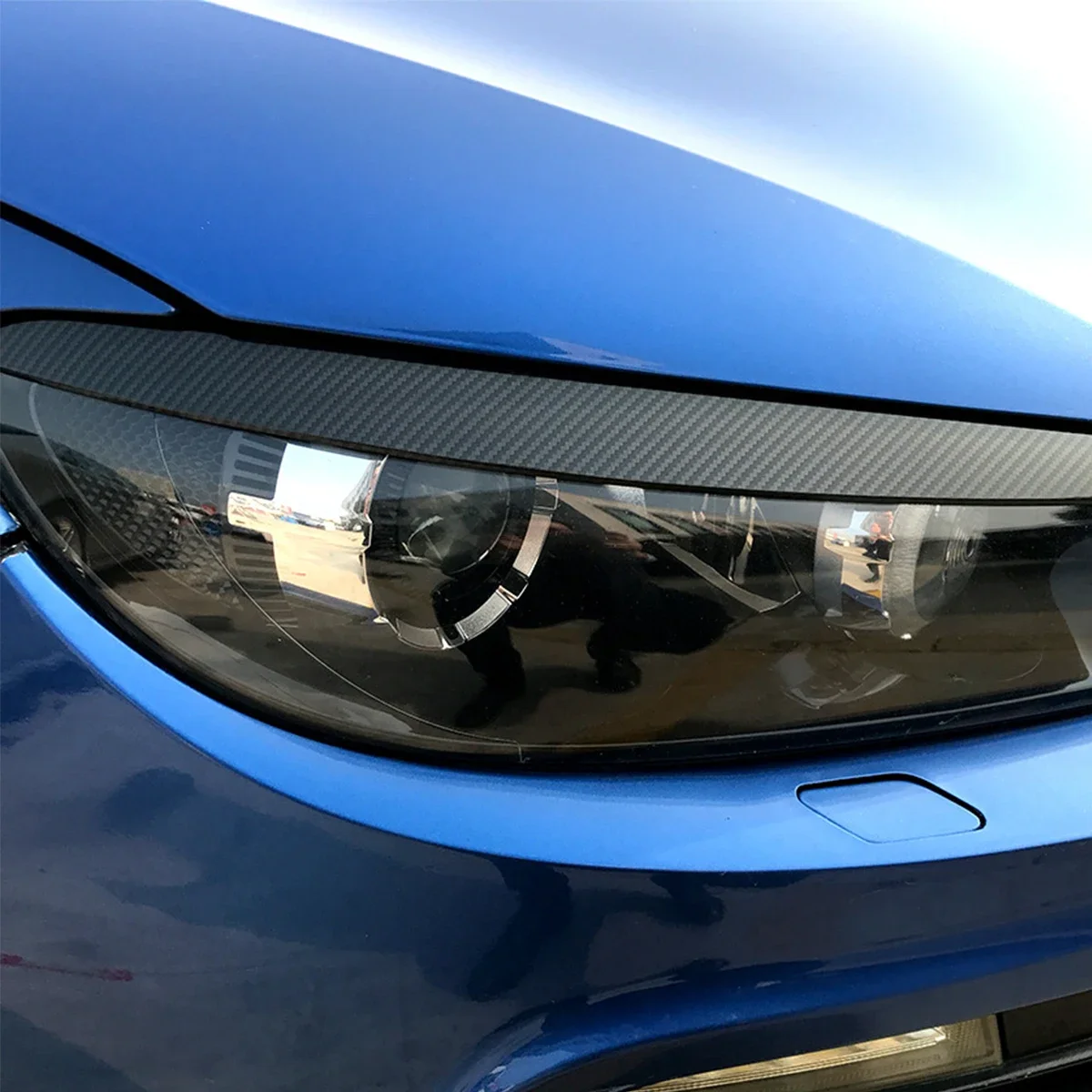 GEFENSI For Volkswagen Scirocco 2008-2017 Headlight Eyebrow Eyelid Trim Lamp Cover Sticker Car Accessories