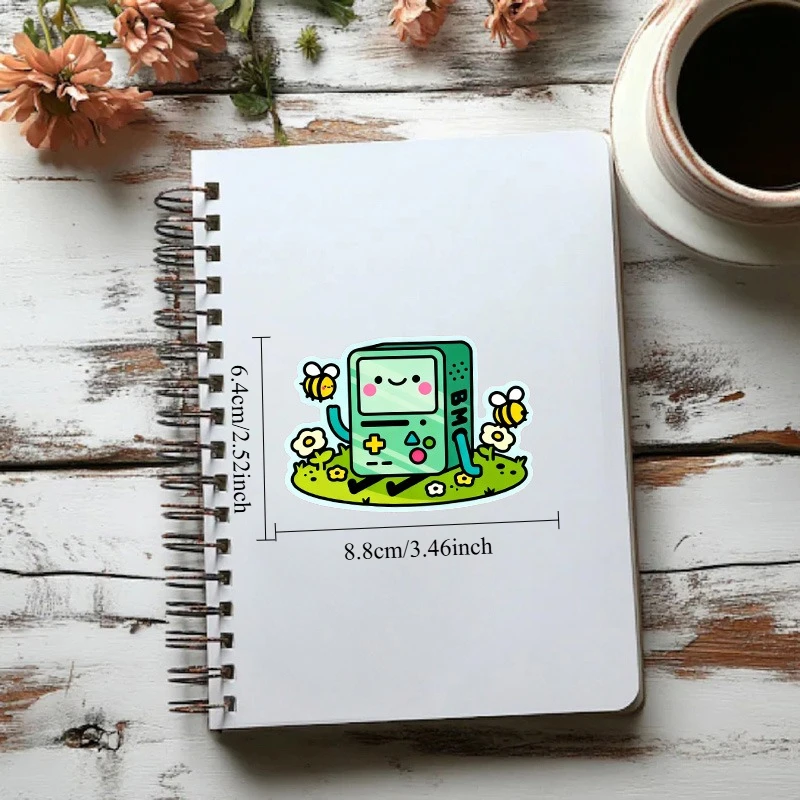 3-Piece Bumblebee BMO Water Bottle Stickers – Fun, Cute Stickers for Laptops and Notebooks