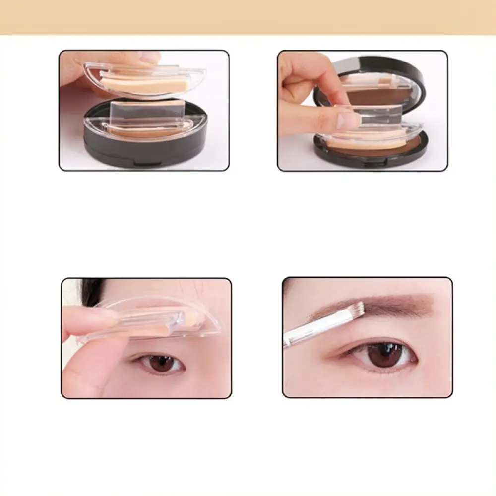 Natural Eyebrow Stamp Powder Kit Waterproof Sweatproof Long Lasting Brow Enhancer Easy Makeup Tool For Perfect Shape
