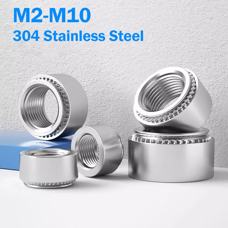 M2 M2.5 M3 M4 M5 M6 M8 M10 304 Stainless Steel CLS Self-Clinching Nut Press Insert Rivet Nut Nutsert Rivnut Slab 0.8-3.2mm