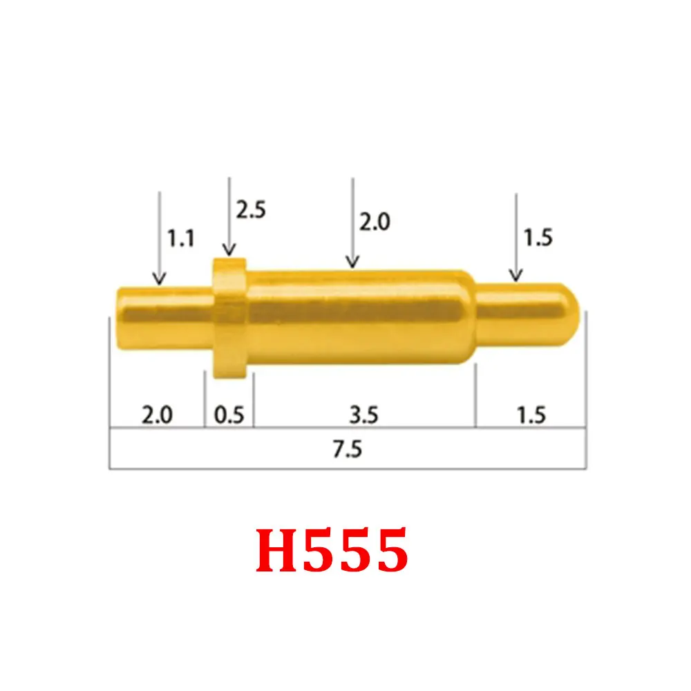 YUXI 1PCS 1A 2A 3A High Current Spring Loaded Pogo Pin Male Female Connector Power Heavy Current Battery Connector POGOPIN