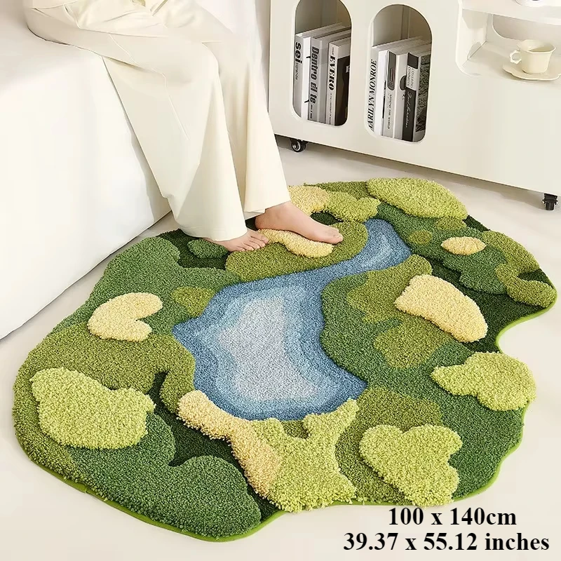 

Ручной тафтинговый ковер из мха, очень толстые плюшевые прикроватные коврики для спальни, трехмерный ковер, декоративные ковры для гостиной