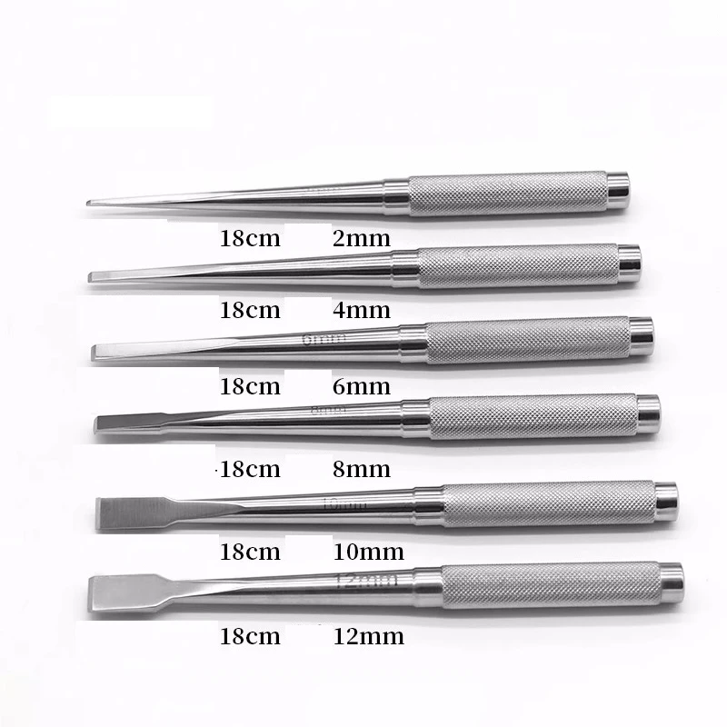 Nasal plastic surgery, nasal bone chisel, nasal bone knife, stainless steel shovel type round handle bone chisel, nasal instrume