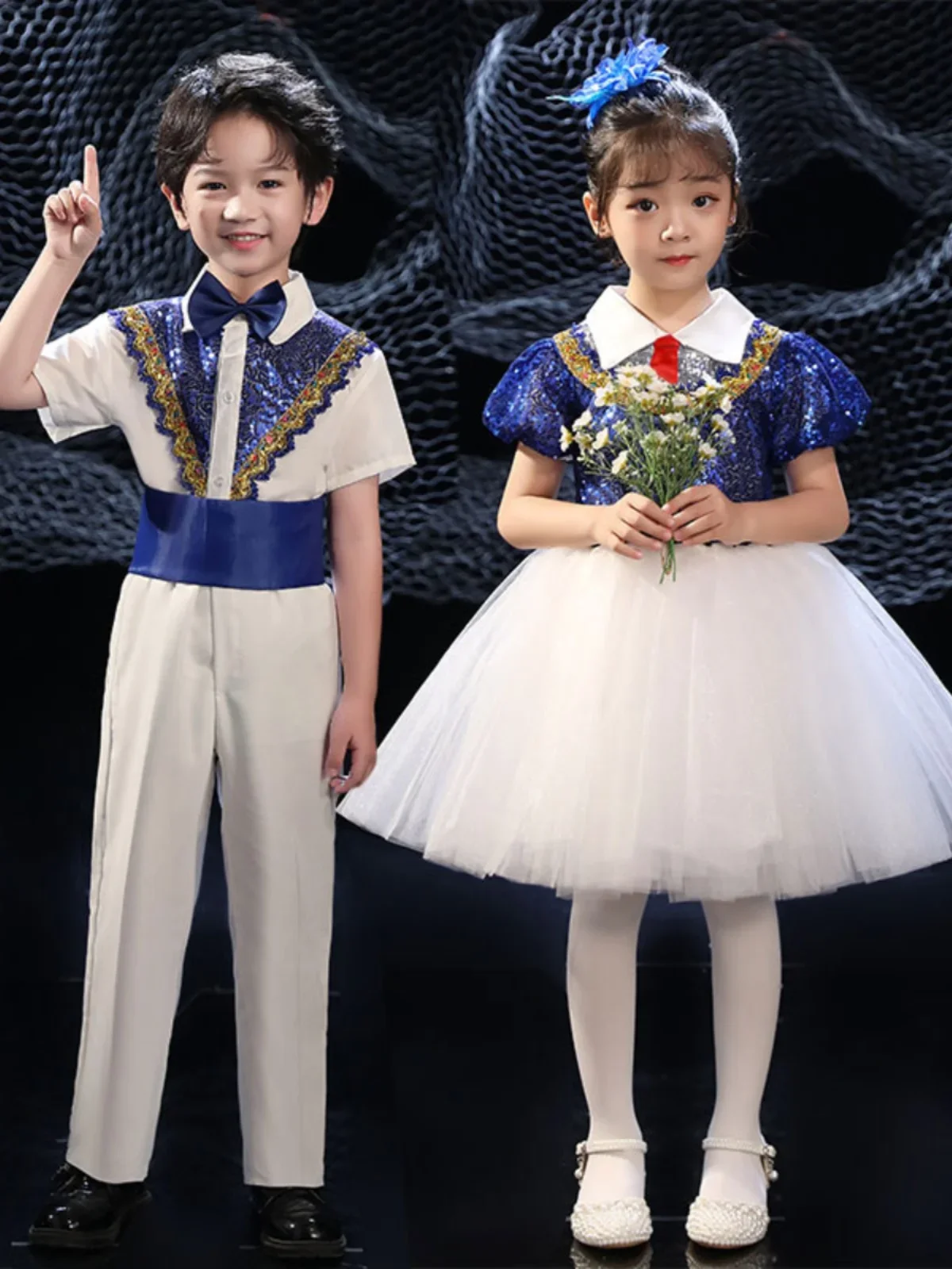 زي ساري منتفخ مطرز بالترتر ، ملابس جوقة ، فستان أميرة ، أداء مسرحي ، لطيف ، رياض أطفال ، رقص حديث ، فتيات