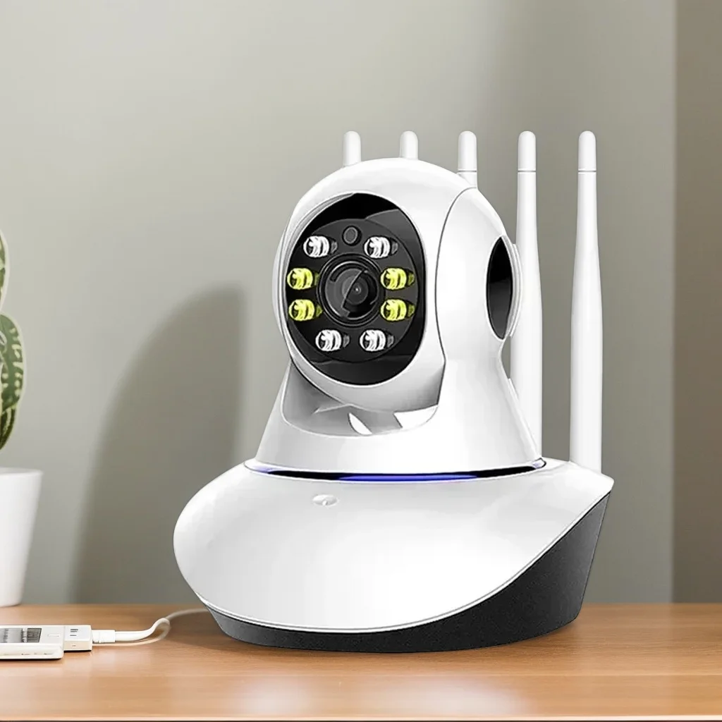 Caméra de sécurité sans fil IP HD 3MP - Vision nocturne avec audio bidirectionnel pour la maison