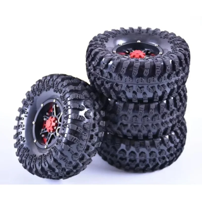 2.2 Inch Rubber Tire Alloy Beadlock Wheel Rim for 1/10 Rc Rock Crawler Axial SCX10 RR10 Wraith Yeti Traxxas Trx-4