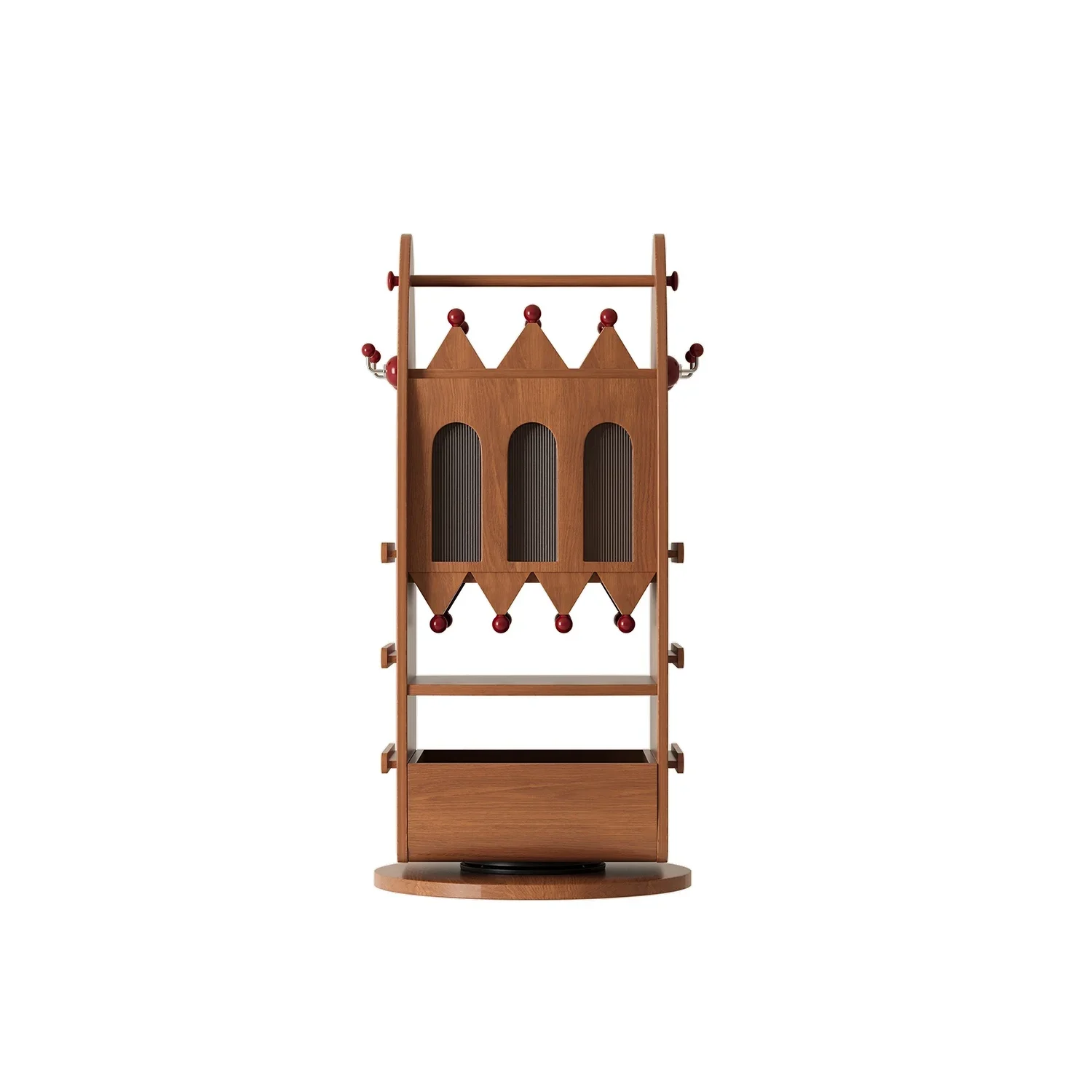 Castle 360-Degree Rotating Bookshelf Floor Solid Wood Bookcase Reading Corner Storage Picture Book Rack