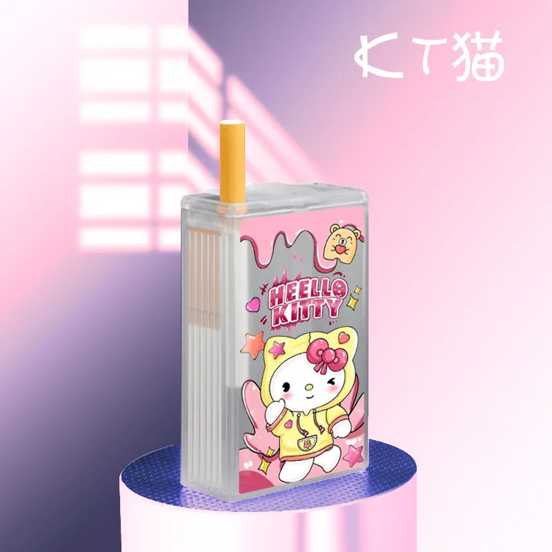 

Sanrio Transparent Cigarette Case 20 Slots Frosted Slide Design Plastic Holder