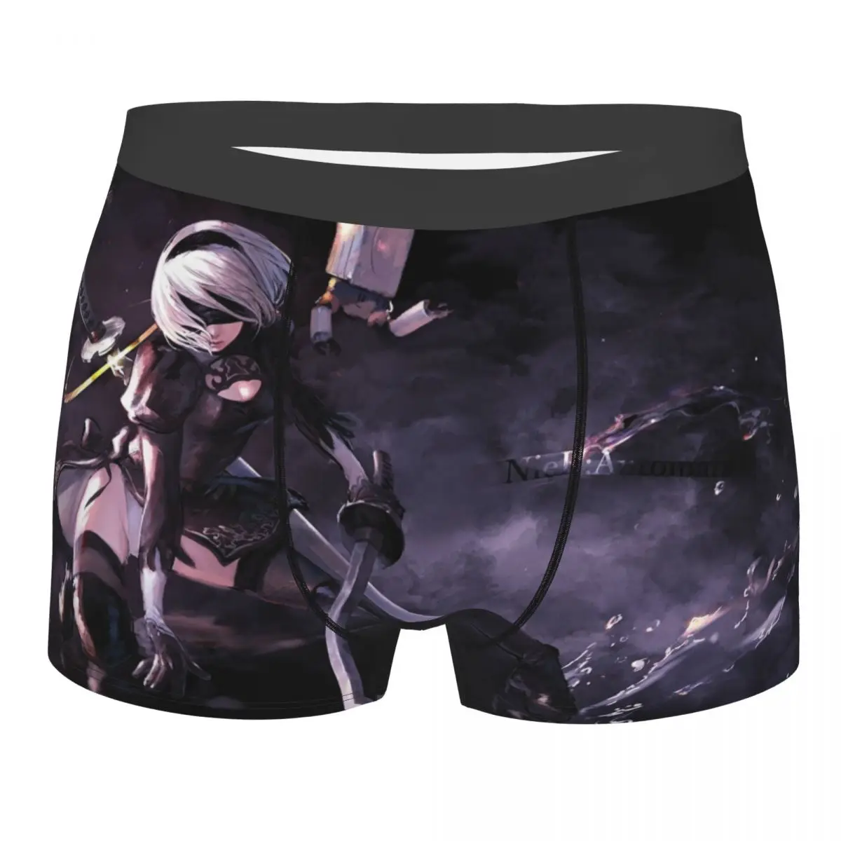 Nier Automata Heitai Girl Game Sword Katana Underpants Cotton Panties Man Underwear Print Shorts Boxer Briefs