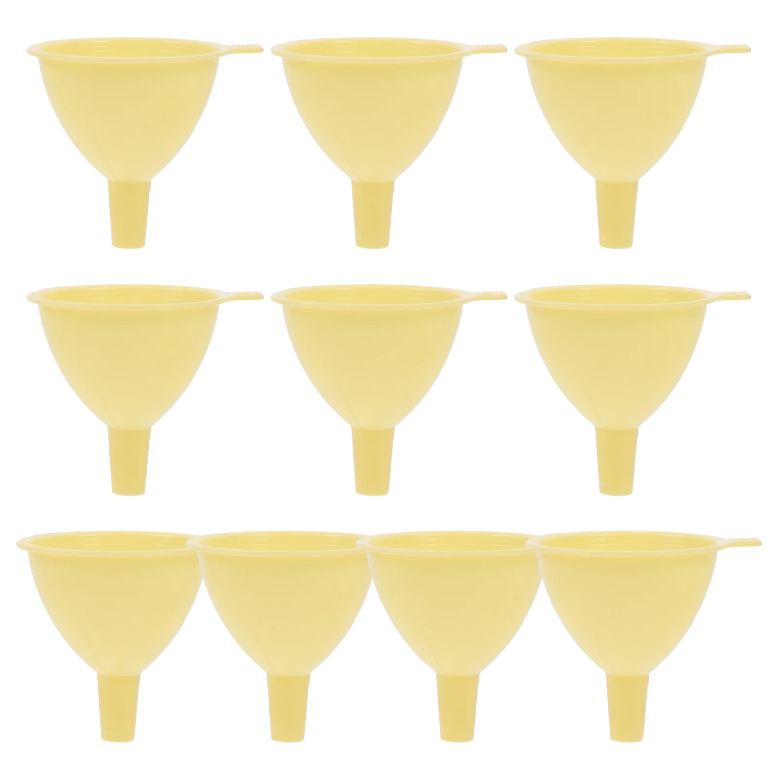 10pcs Laboratory Funnels Plastic Thickened Durable Funnel For Liquid Small Solid Transfer Narrow Bottles Filling Filter