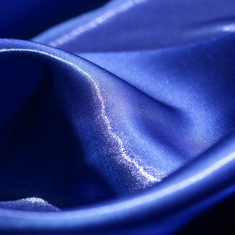 Super Bright Water Gloss Silk Satin with Thickened Support and Stiff Liquid Metal Crystal Satin Fabric for Jackets Pants Skirts