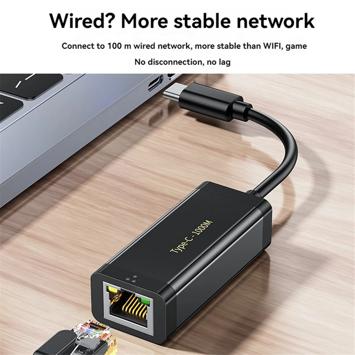 

Эффективный адаптер TYPE-C к Gigabit Ethernet Сетевая карта USB-C 1000 Мбит/с