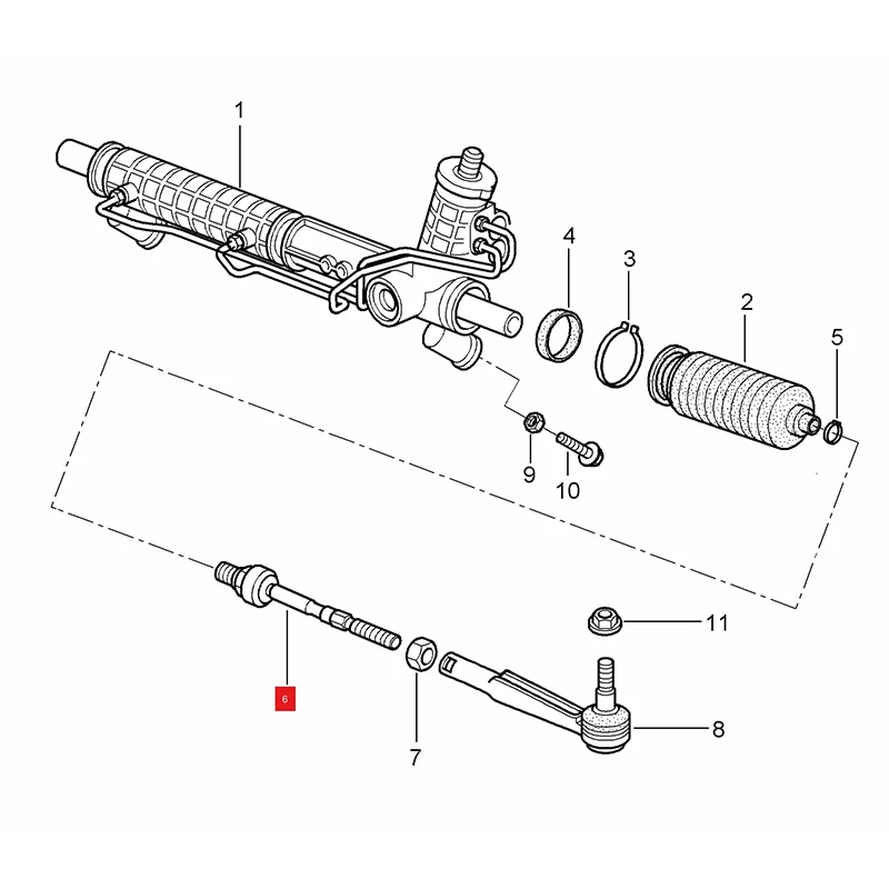 المحور الأمامي الخارجي توجيه التعادل قضيب ينتهي وصلة كروية 1 قطعة/2 قطعة لبورشه 911 Boxster كايمان 986987996   997 99734732200 99734732201