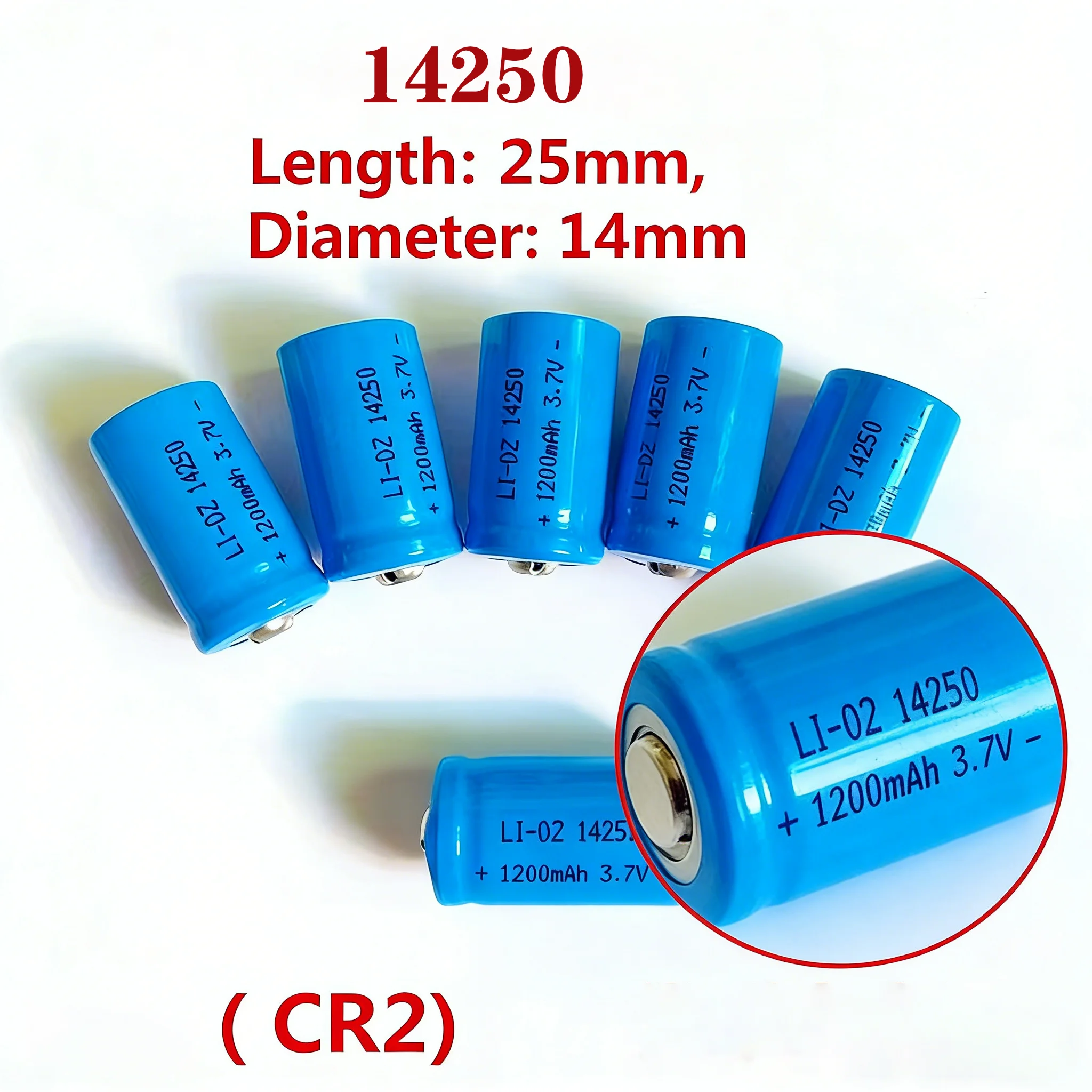 Batterie Rechargeable 14250 / CR2 3.7V 280mAh Avec Chargeur Pour Lampe Torche