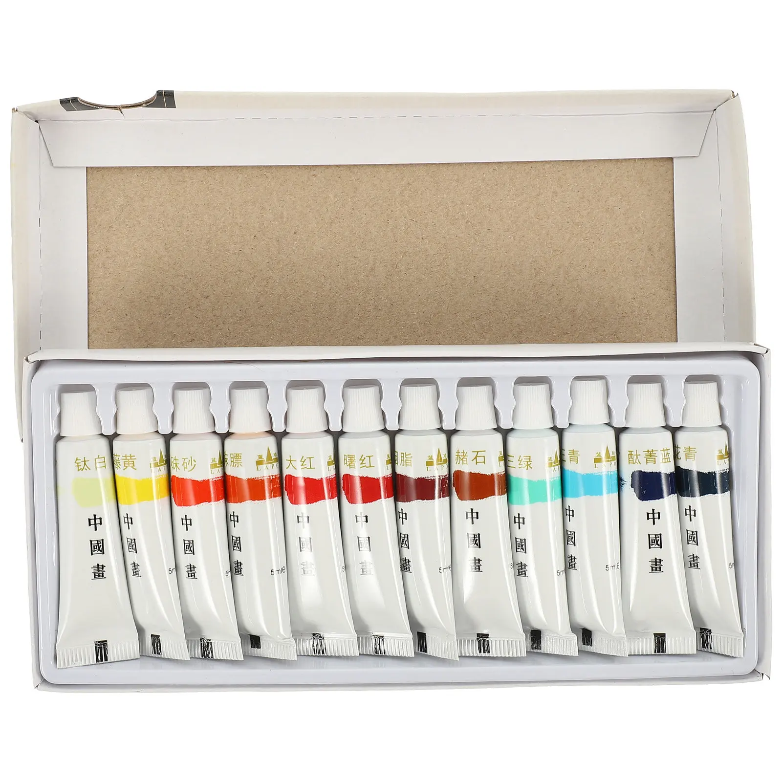 1Set Premium Multi-Color Chinese Painting Pigment Set Eco-Friendly Portable Lightweight for Ink Landscape Art Traditional Brush