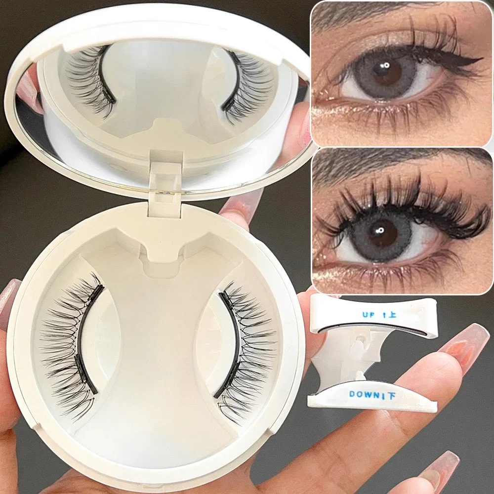 Conjunto de cílios postiços magnéticos, profissional, 3d, magnético com pinça, cílios postiços naturais, fofos, vison, ferramenta de maquiagem para os olhos