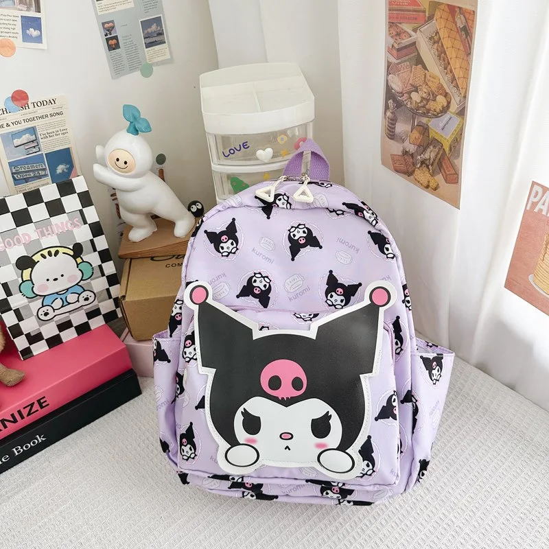 Sanrio, Kulomi Series Cartoon Kindergarten School Bag Fashion Anime Kids Backpack Cute Children\'s School Bag Trend Backpack