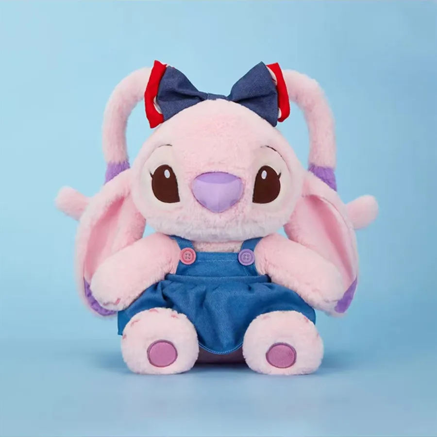 

Original Disney Stitch Denim Series Angel Plush Doll Toy Birthday Graduation Season Gift