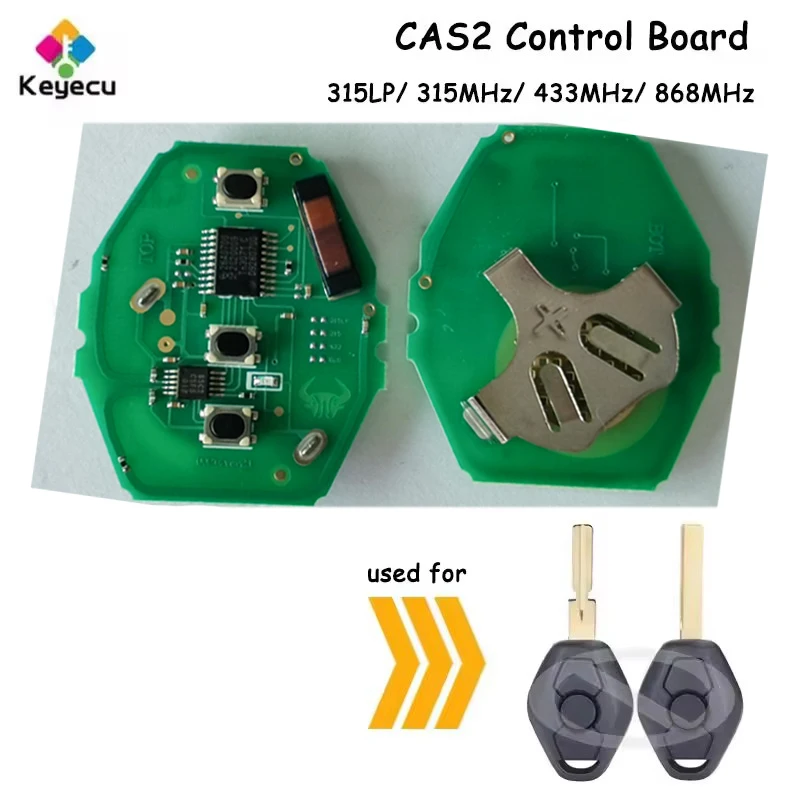 

KEYECU Remote Key Control Board Fob 3 Buttons 315MHz 433MHz 868MHz 315LP ID46 Chip for BMW CAS2 3 5 6 7 Series X3 X5 Z3 Z4 Z8