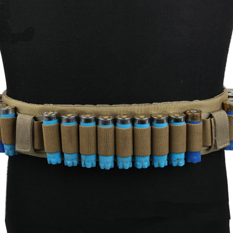 

Emersongear Cartridge Belt Shot Gun Shell Belt 27 Round Ammo Shotshell Bullet Belt for 12/20GA Airsoft Hunting Belt EM1734