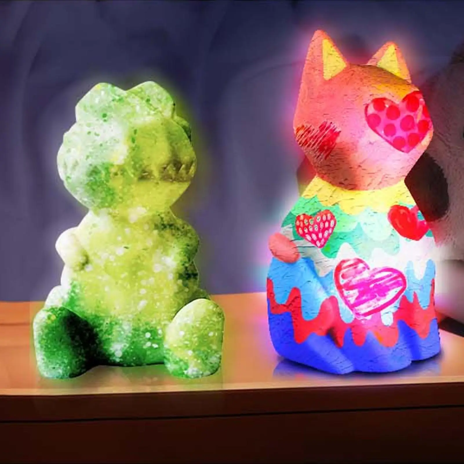グロー猫絵画キット楽しいランプ描画学習セット教育アートおもちゃ子供のための少年少女ホーム屋内誕生日教室