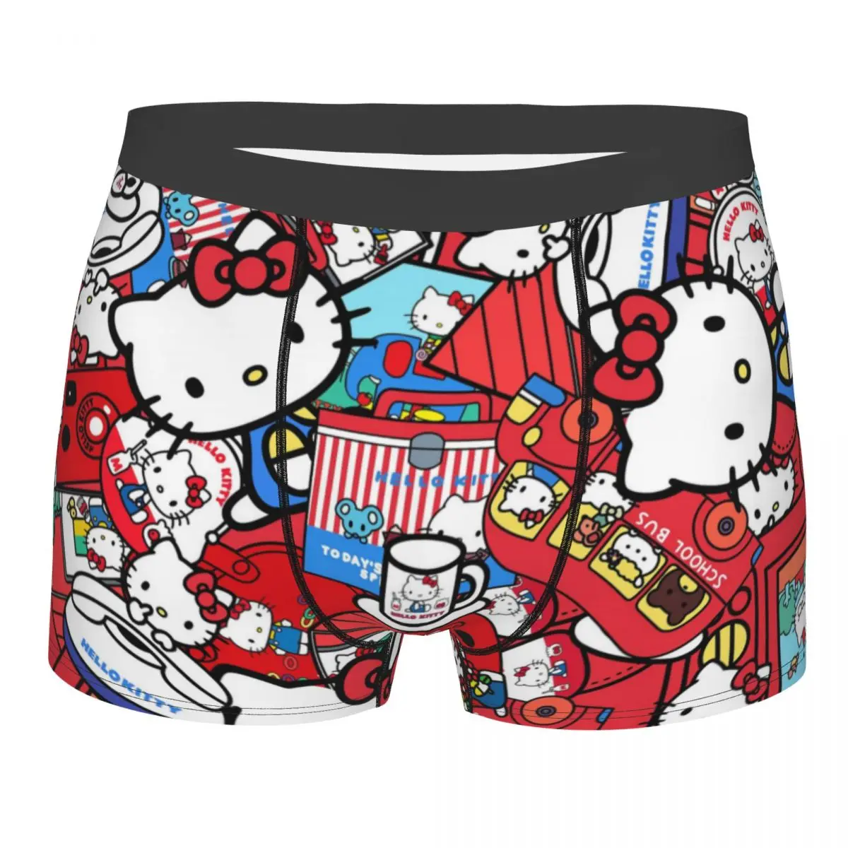 

Боксеры Hello Kitty с героями мультфильмов, шорты, юмористическое нижнее белье, боксеры, трусы, кляп, подарок для мужчины