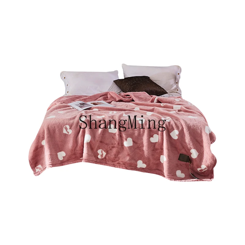 

ZYY high-end light luxury smooth soft double-layer blanket big red wedding blanket living room sofa blanket