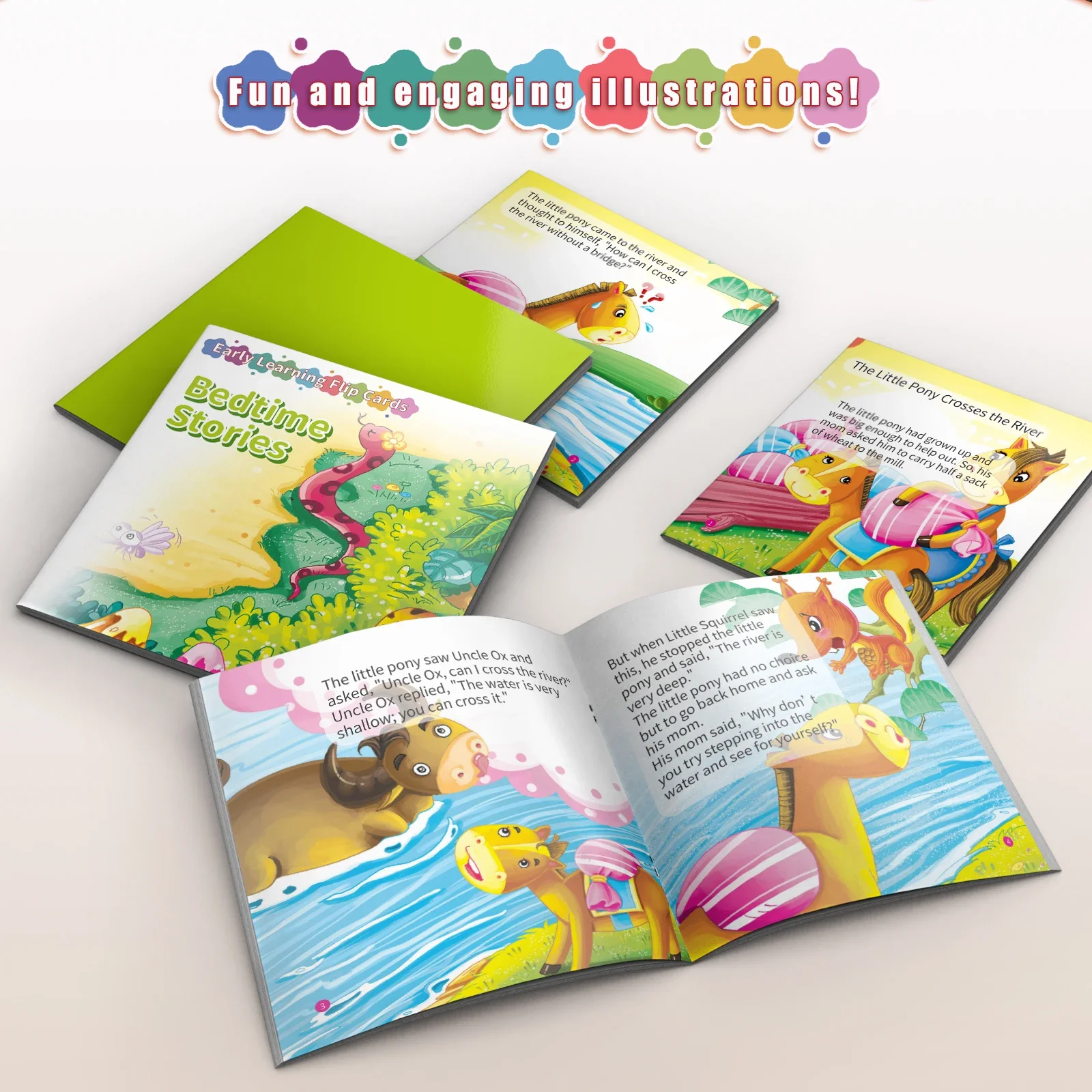 Bedtime Story Card Book - Lively Knowledge Card Book for Early Learning, Educational Cards