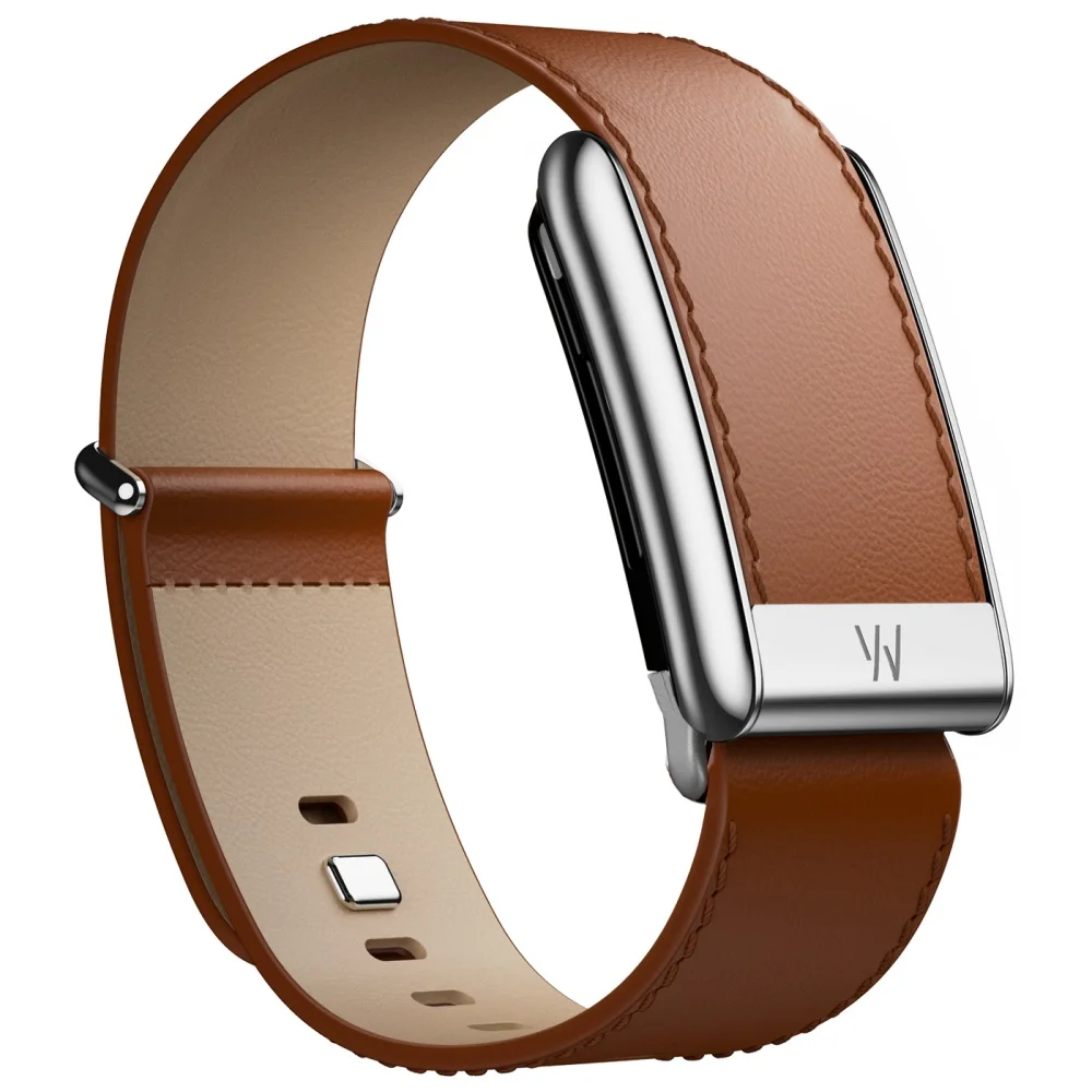 Für Whoop 5.0 Mg Armband mit W-Logo Leder Nylon Gewebtes Elastisches Whoop Sport-Ersatzarmband Gold Silber Metall