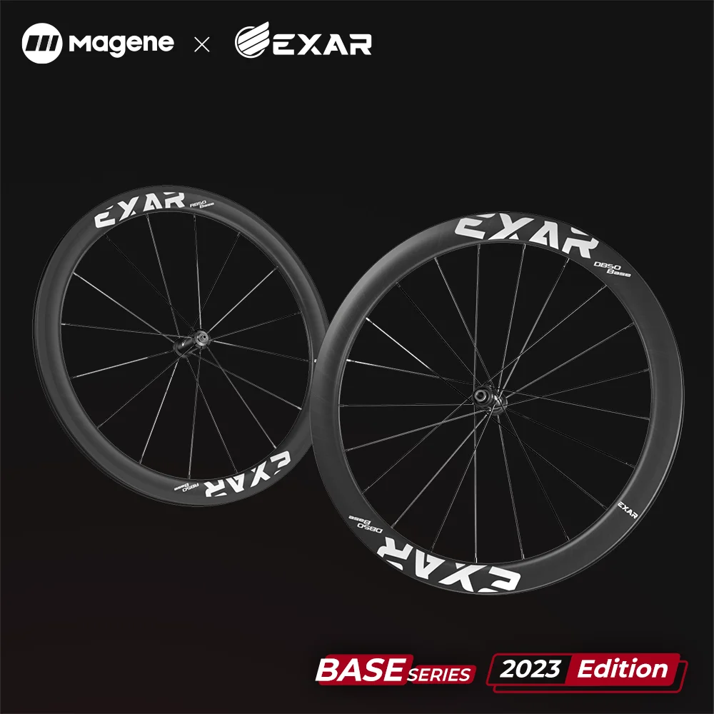 

EXAR Carbon Fiber Wheelset Base Series Integral Front Rear Wheels Inertia Ultralight Road Disc 65mm Racing Bike Balanced Stiff