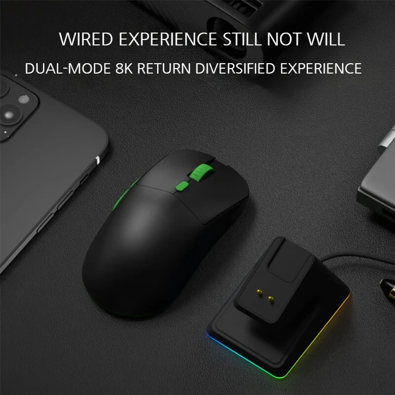 Motospeed X5 Dual-Mode 2.4g ไร้สาย Esports เมาส์ประสิทธิภาพสูง Paw3395 แท่นชาร์จน้ําหนักเบายาว Endurance เกม Mouses