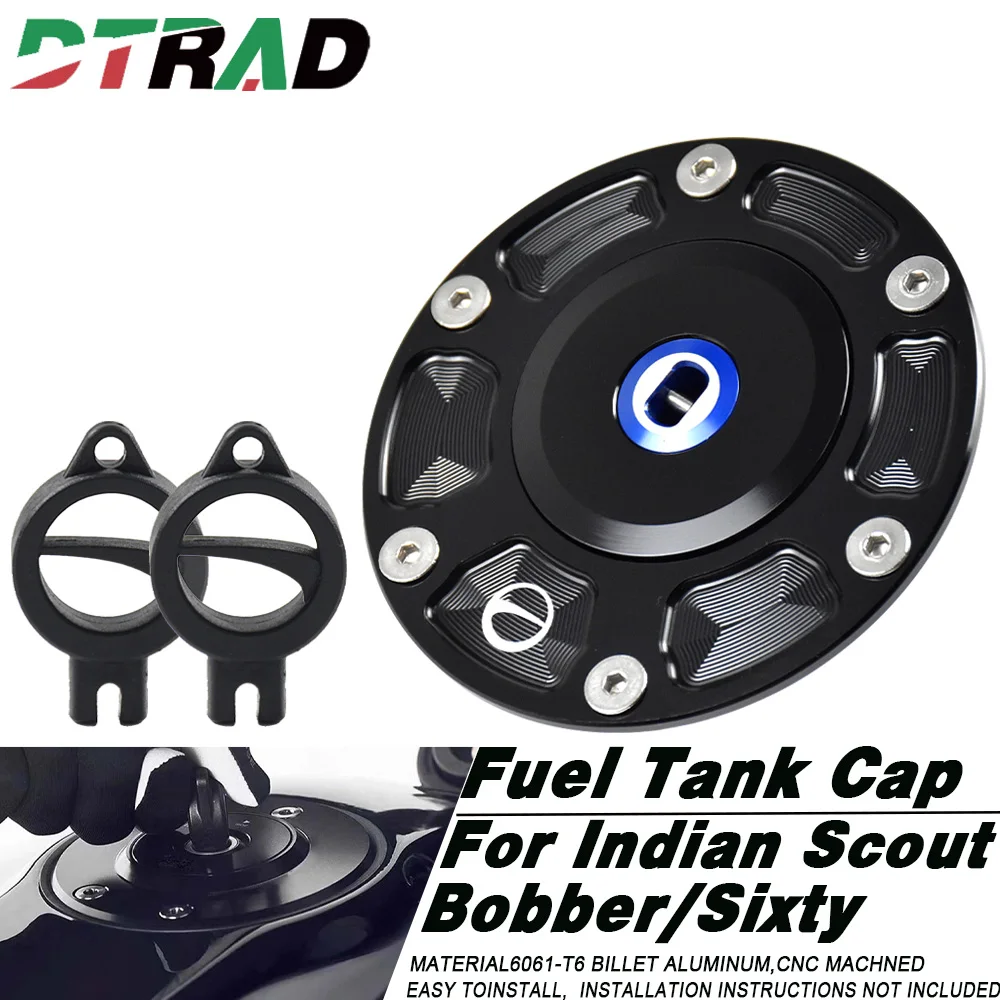 

Fuel Tank Cap For Indian Scout/Bobber/Sixty 2016-2024 Key Locking Gasoline Tank Cover