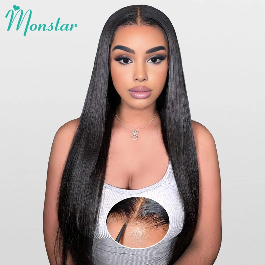 

5x5 Closure Glueless Wig Human Hair Ready To Wear 2x6 T Part Wig Raw Vietnamese Double Drawn Bone Straight 13x4 Lace Frontal Wig