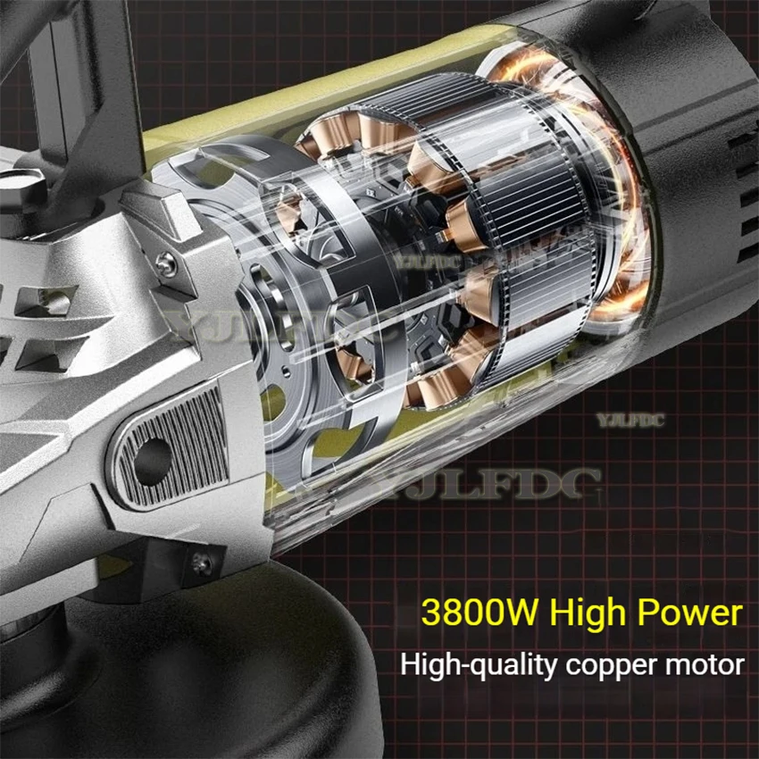 3800W Wall Grinding Machine Ground Concrete Machine Dust -Free Ground Angle Grinder Pavement Electric Planing Milling 110v/220v