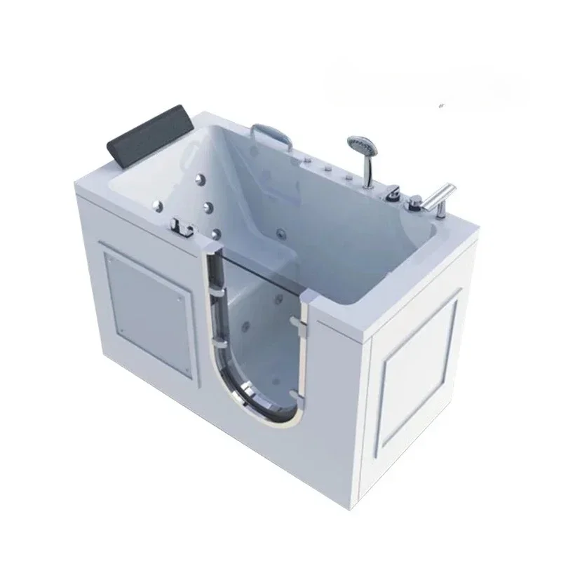 

Bathtub barrier-free side door walk-in household deep bubble sitting acrylic massage small apartment