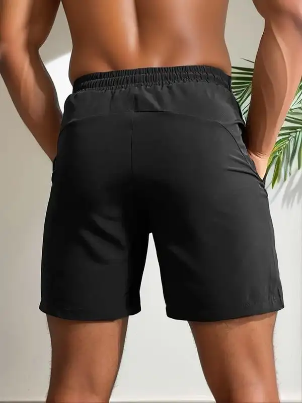 Shorts masculinos com estampa de letras e cordão na cintura, zíper elástico sólido de cintura alta, calças retas até o joelho, estilo inglaterra, verão