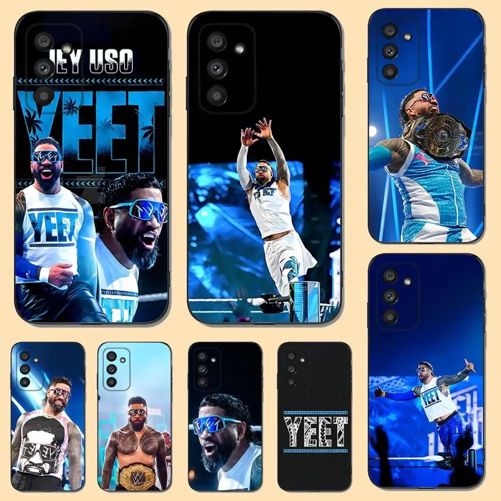 

J-Jey U-Uso YEET Phone Case For Samsung S 25,24,23,22,30,21,10,9,Ultra,Plus,Lite,FE,4,5 G Soft Black Case