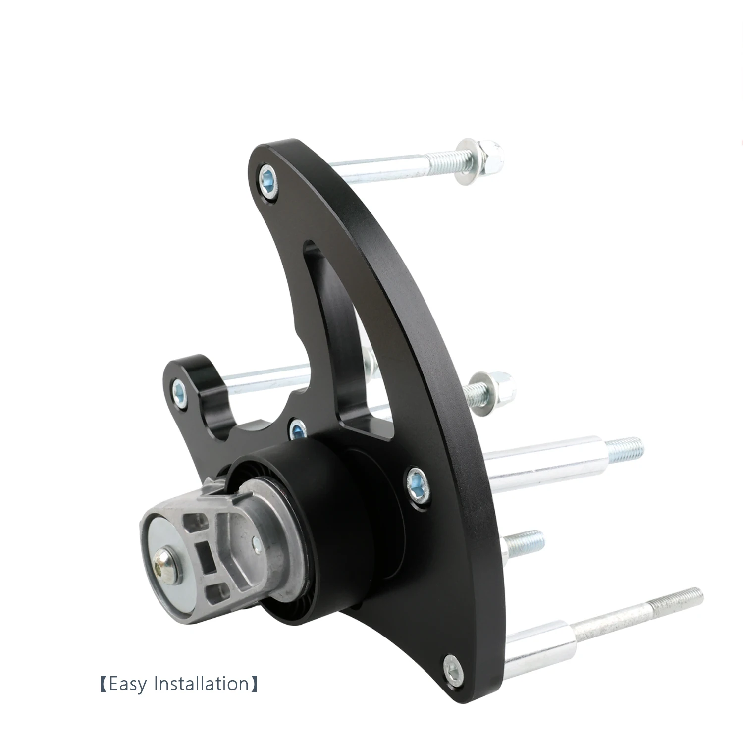 R4 AC Compressor Bracket LS High Mount with Belt Tensioner for Chevrolet GMC SUV Truck Vortec Engines LS1 LS2 LS3 LS6