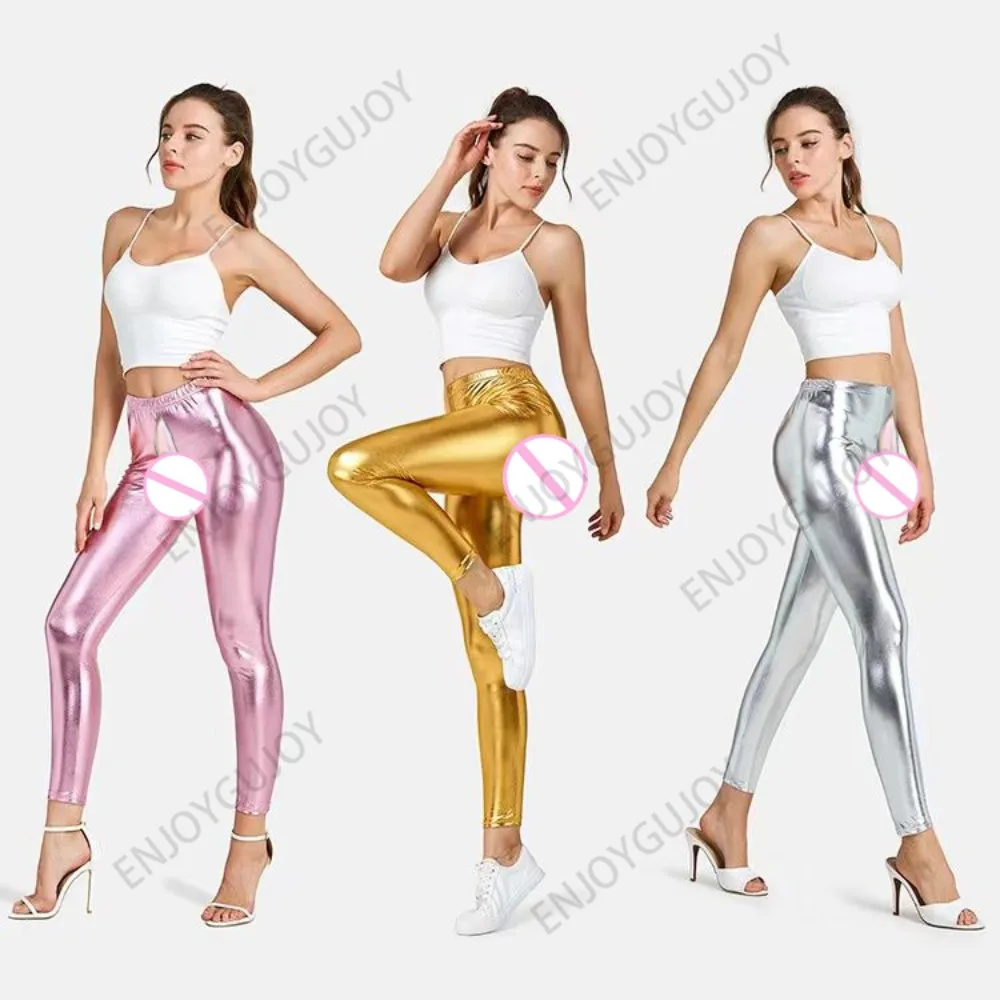 

Invisible Open Crotch Yoga Pants, High Waist, Slim Fit Pencil Pants, Sports Fitness Leggings, Cropped Bar, Casual Pants, Outdoor