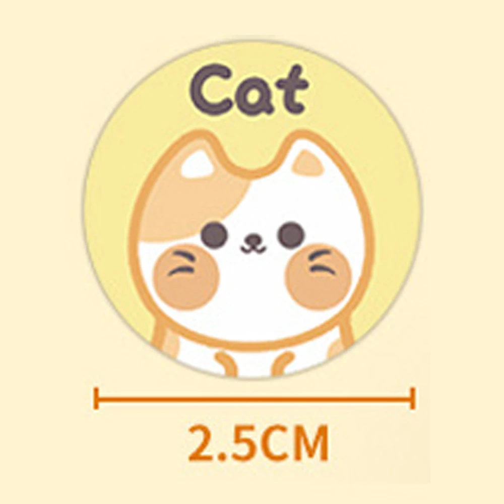 子供のための漫画のステッカー,動物のラベル,感謝の赤ちゃん,ゲームのステッカー,学生の報酬,装飾,1インチ,100〜500個。