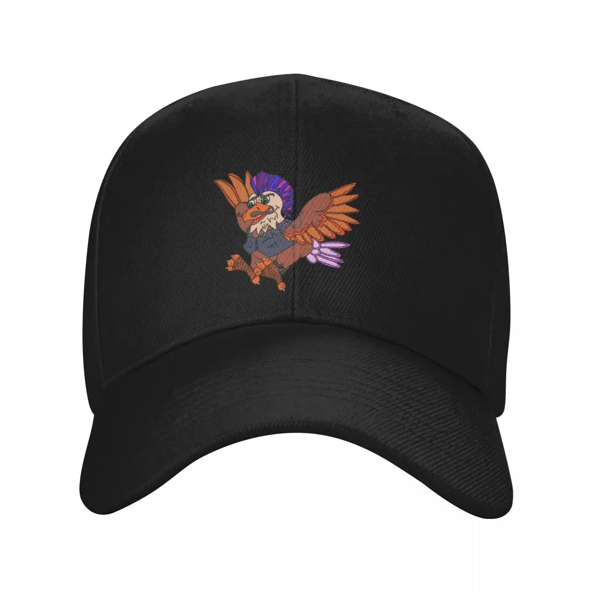 Hawk with Mohawk Baseball Cap Anime Hat Big Size Hat Boy Child Women's