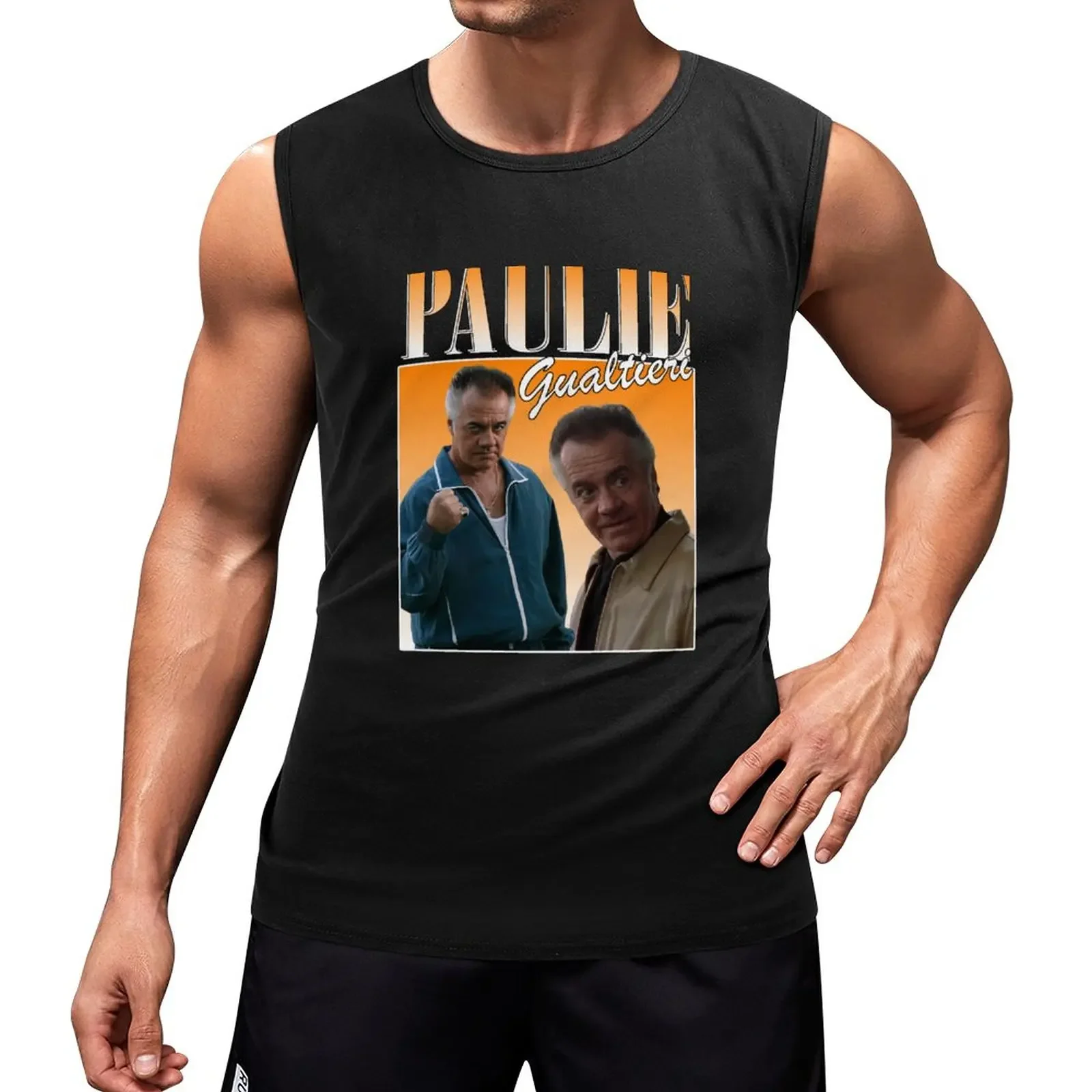 

New Paulie Walnuts Gualtieri Retro Design Sopranos Tank Top Gym T-shirts for men Gym wear