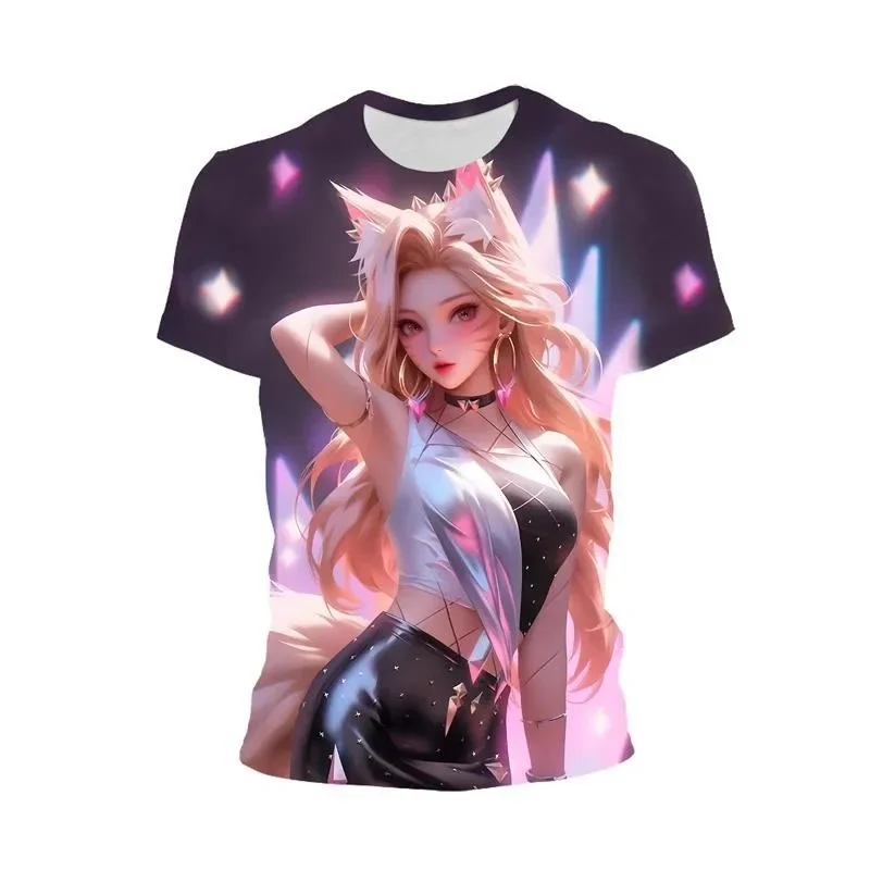 Magliette Grafiche 3D Uomo Donna Modello Stampa Top Tees Manica Corta Tendenza Personalita Streetwear T-shirt